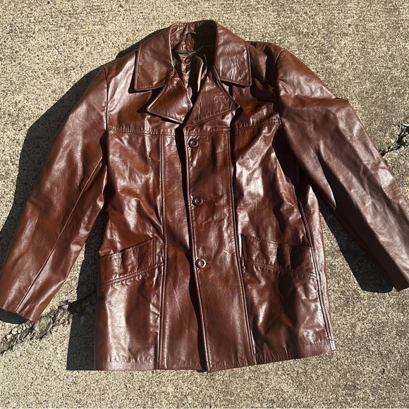 Vintage Leather Jacket - Brown - Men’s - Large - 44 Long - Picture 2 of 7